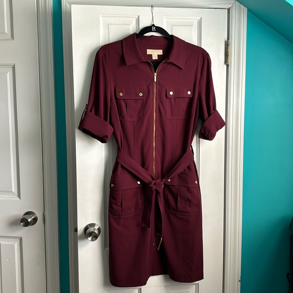 Michael Michael Kors Burgundy shift dress